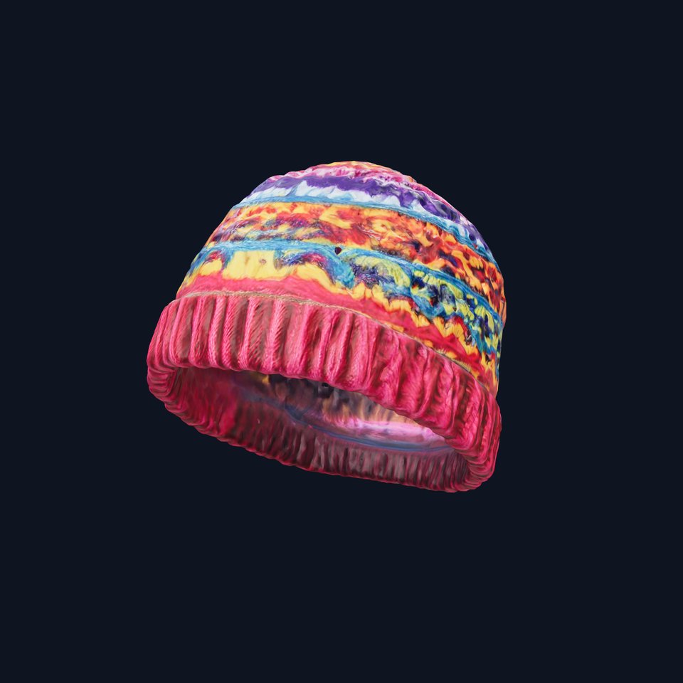 Vibrant Knitted Beanie model pack